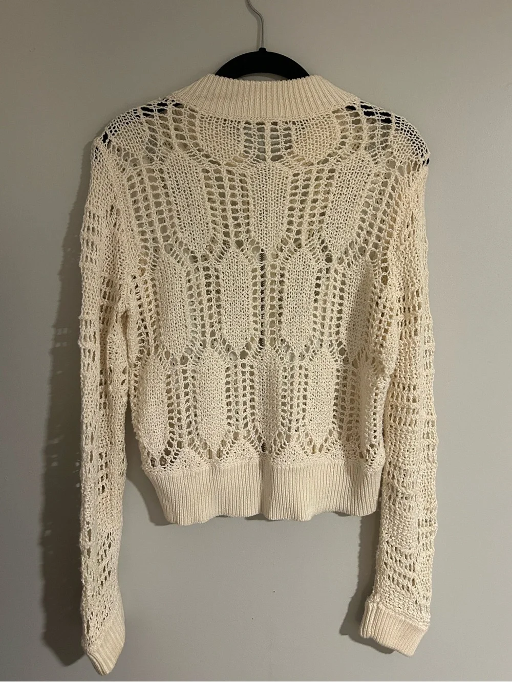 Free People Crochet Lace Bomber Jacket | Boho Festival Cottagecore - Size S